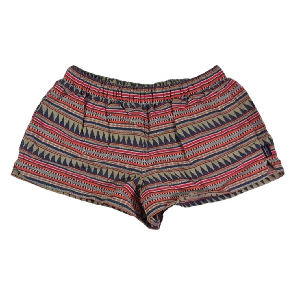 Patagonia Womens Barely Baggies Shorts Belay Stripe Aztec Southwestern Print M